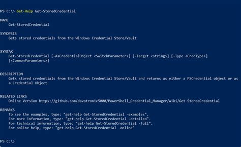 PowerShell stored credentials